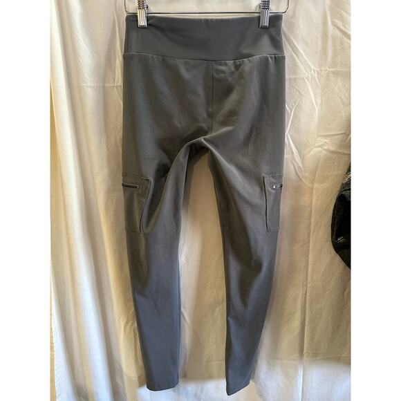 Justice Gray Cargo Pocket Leggings - Size 14/16 - Picture 1 of 4
